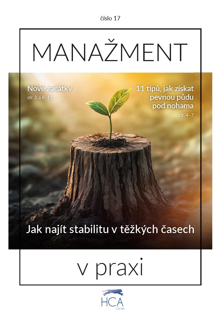 Titulní strana časopisu Manažment v práci pro HCA Czechia
