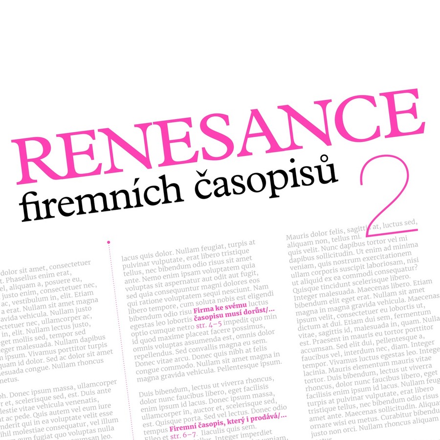 Titulní strana časopisu Renesance firemních časopisů 2